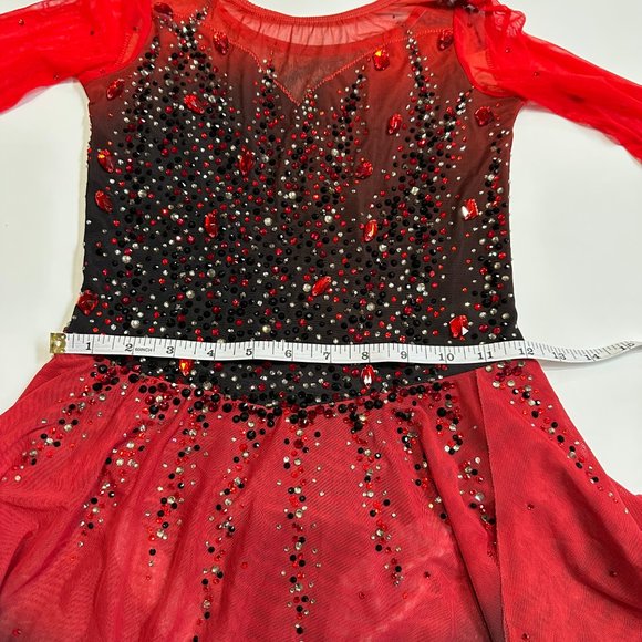 New Figure Skating Dress Size 10 (5~8T) with Hair Scrunchies (120~130cm) - Picture 8 of 10